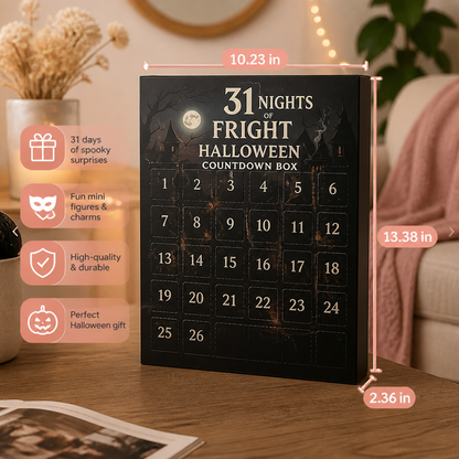 Halloween Countdown Calendar with Surprise Horror Mini Figures & Charms