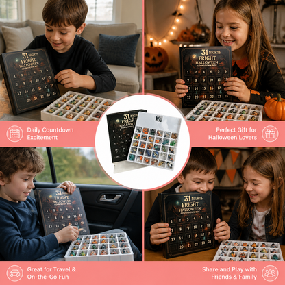 Halloween Countdown Calendar with Surprise Horror Mini Figures & Charms