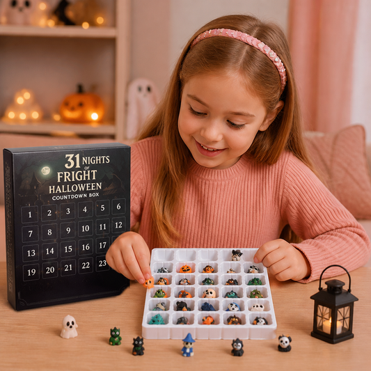 Halloween Countdown Calendar with Surprise Horror Mini Figures & Charms