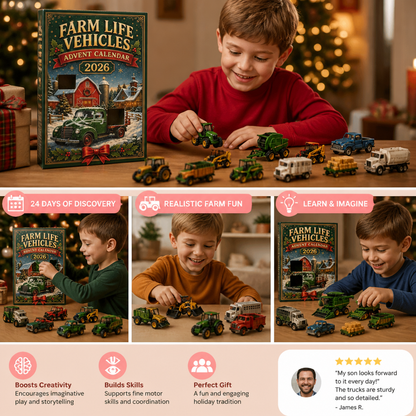 24-Day Farm Vehicles Christmas Advent Calendar