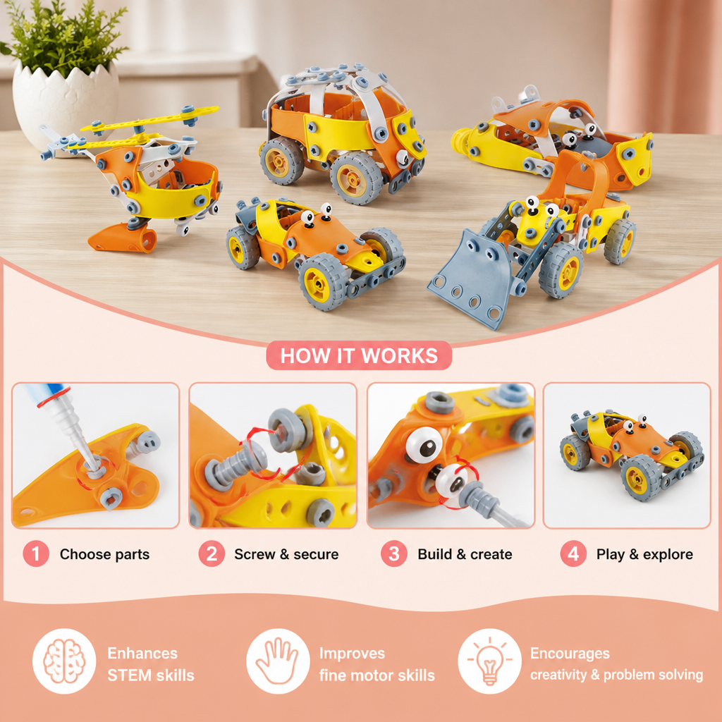 STEM Flexible Screw & Nut Building Blocks Set