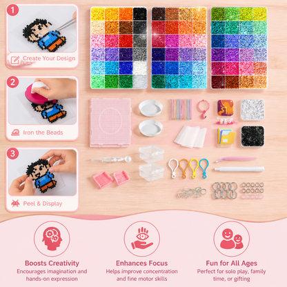 Premium Fuse Beads Set with Crafting Tools – DIY Arts & Crafts Kit