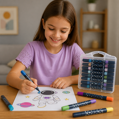 Glitter Dual-Tip Acrylic Paint Marker Set