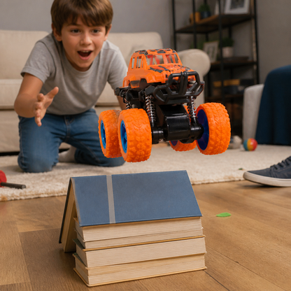 Friction-Powered Monster Truck Stunt Car for Kids