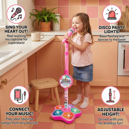 Kids Karaoke Machine with Microphone Stand – Singing Fun Set