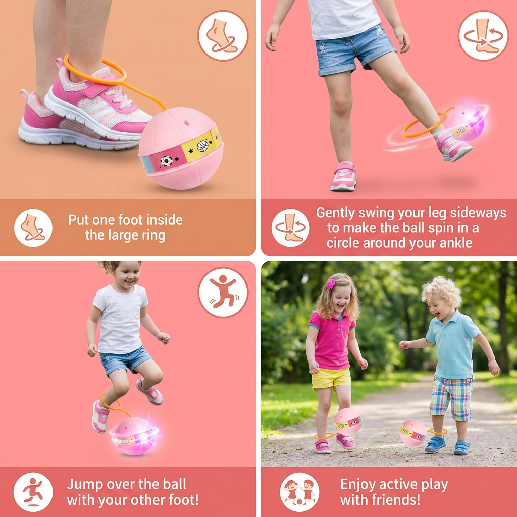 LED Ankle Skip Ball – Interactive Jumping Toy for Kids
