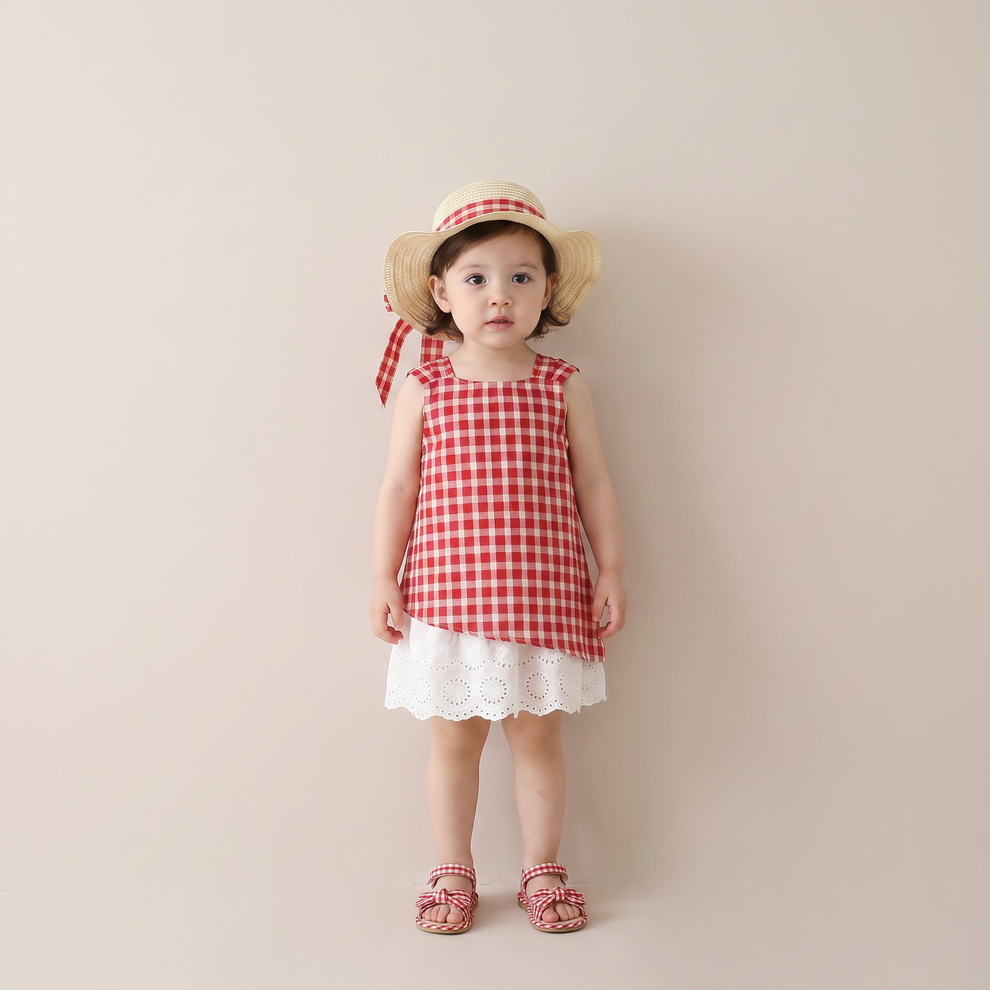 Classic Picnic Dress Set & Hat