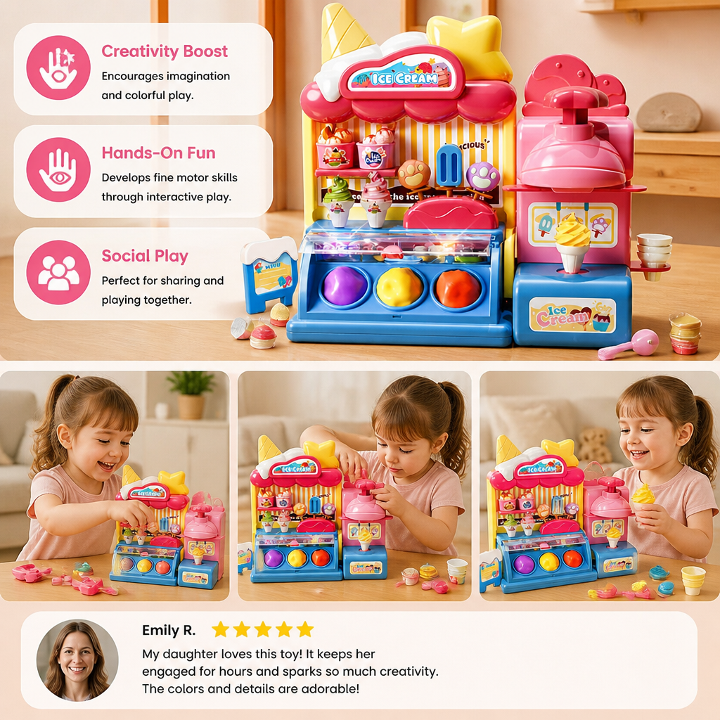 DIY Ice Cream Clay Maker Playset