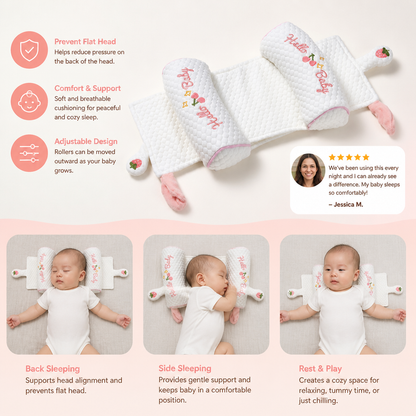 Adjustable Baby Head Shaping Pillow with Millet Filling