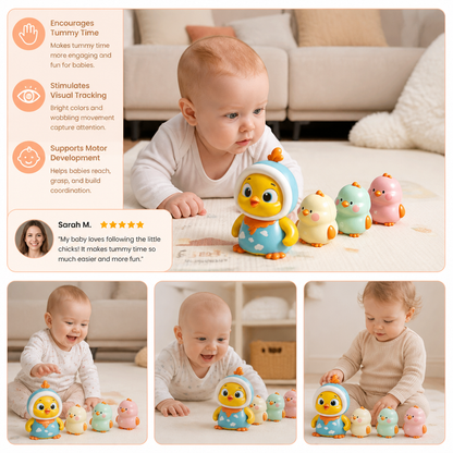 Wobbling Chicken Tummy-Time Toy