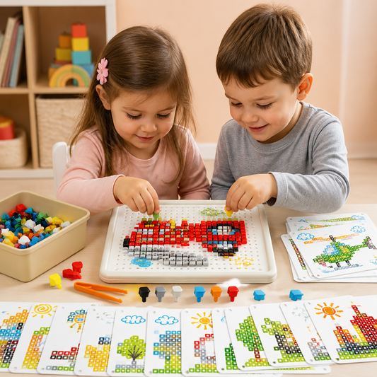 Montessori Learning Peg Mosaic Board
