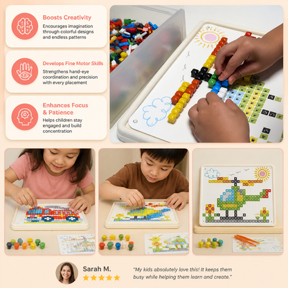 Montessori Learning Peg Mosaic Board