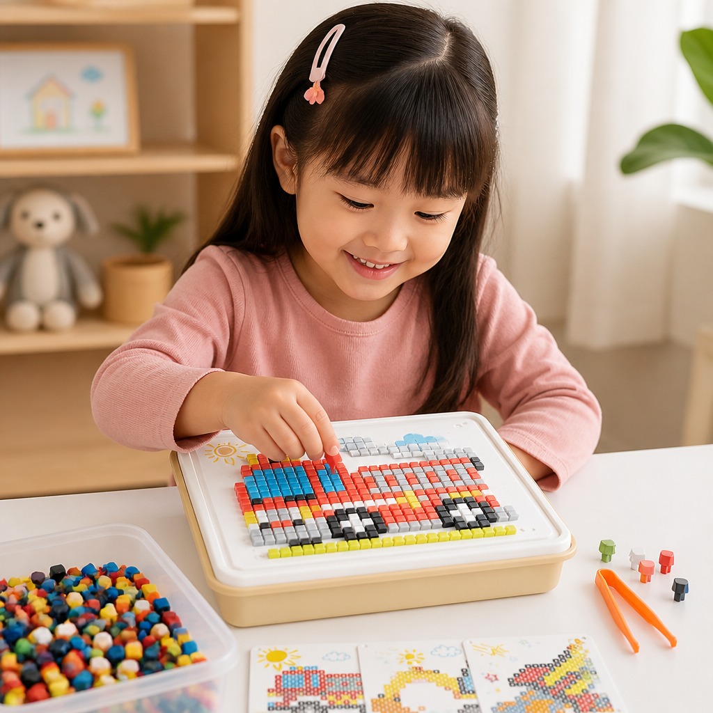Montessori Learning Peg Mosaic Board