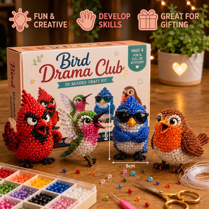 3D Beaded Animal Craft Kit – DIY Mini Bead Art Set for Beginners