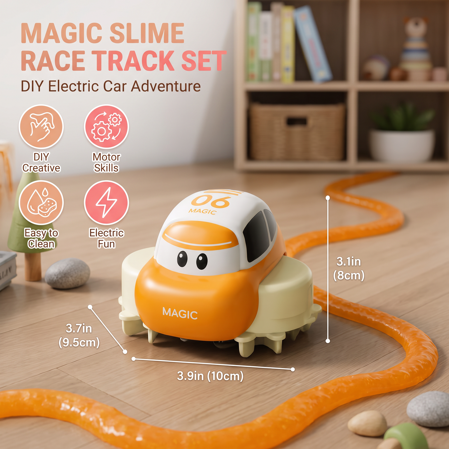 Magic Slime Race Track Set – DIY Electric Car Adventure