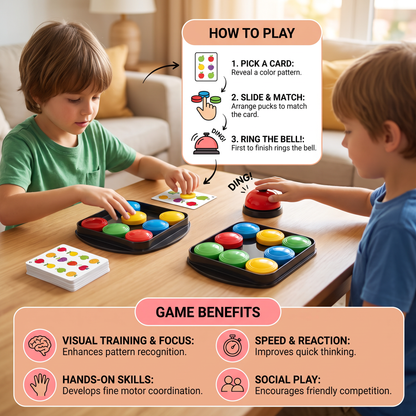 Educational Color Pattern Match Family Bell Game