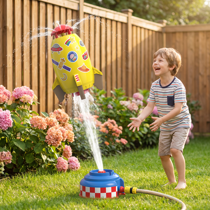 Flying Rocket Water Sprinkler Outdoor Toy for Kids