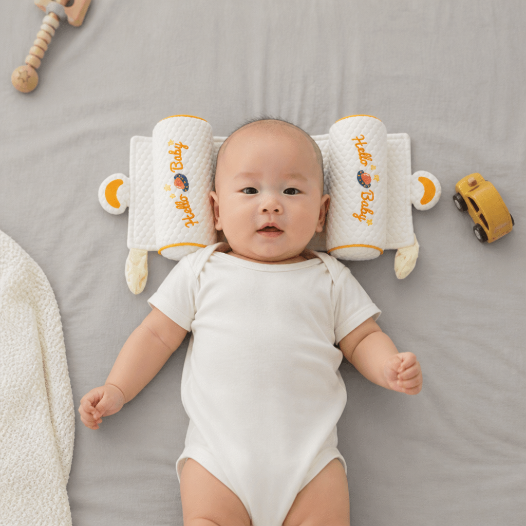 Adjustable Baby Head Shaping Pillow with Millet Filling