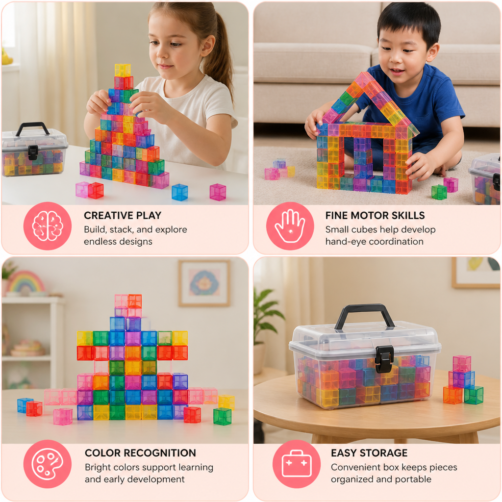 Montessori Cube Building Block Set for Kids