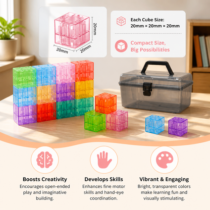 Montessori Cube Building Block Set for Kids