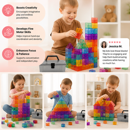 Montessori Cube Building Block Set for Kids