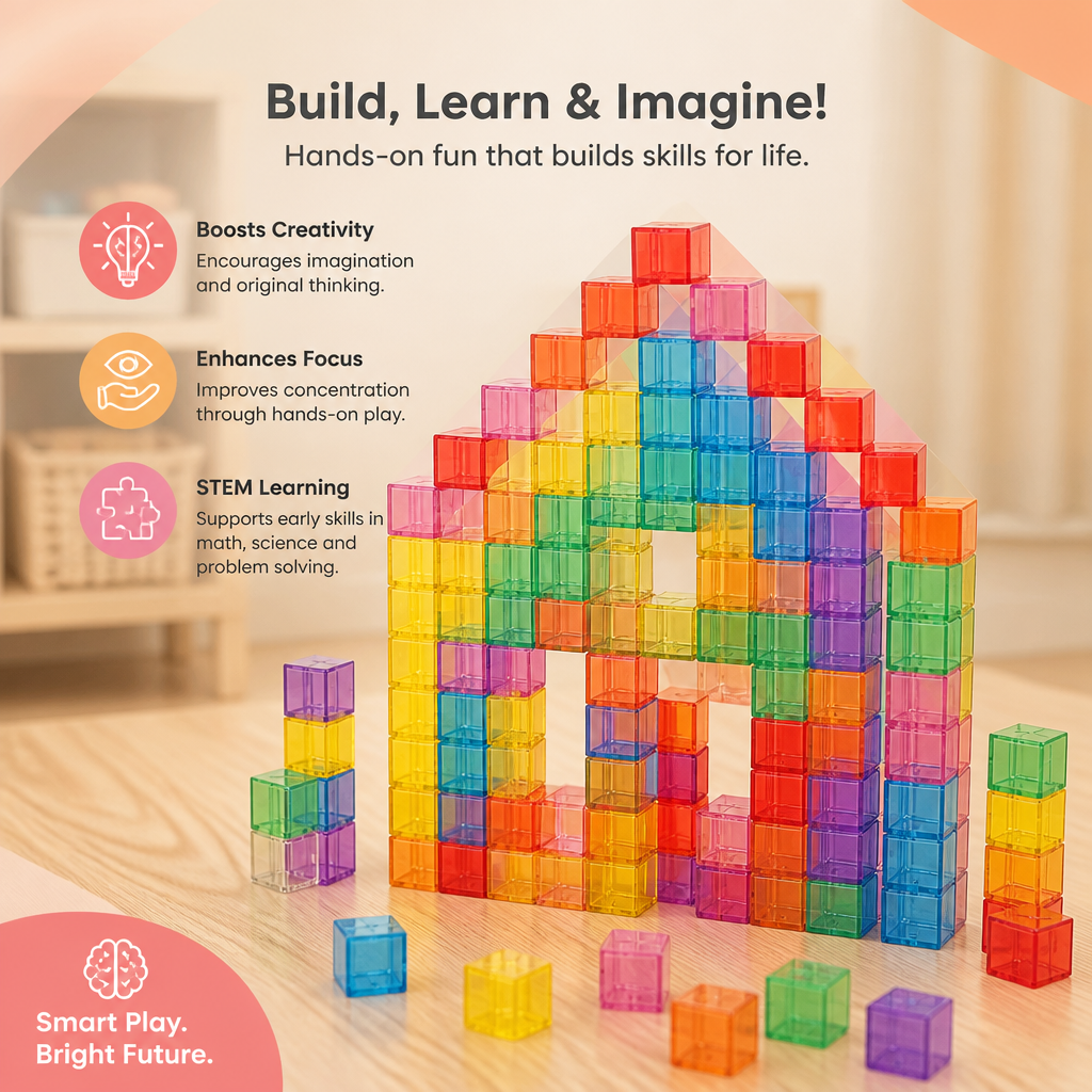 Montessori Cube Building Block Set for Kids