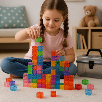 Montessori Cube Building Block Set for Kids