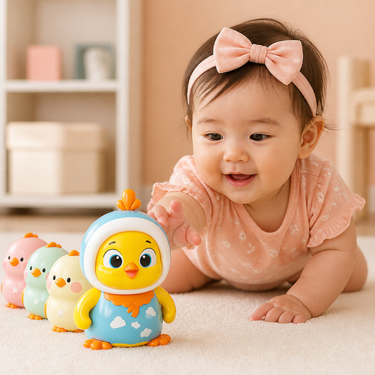 Wobbling Chicken Tummy-Time Toy