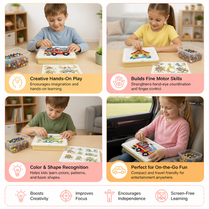 Montessori Learning Peg Mosaic Board