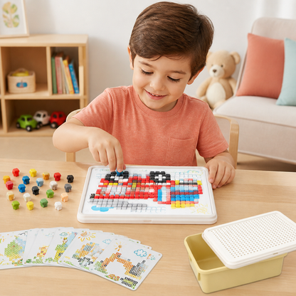 Montessori Learning Peg Mosaic Board