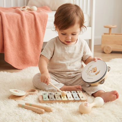 Montessori Wooden Musical Instruments Set for Babies – Sensory Learning Toy