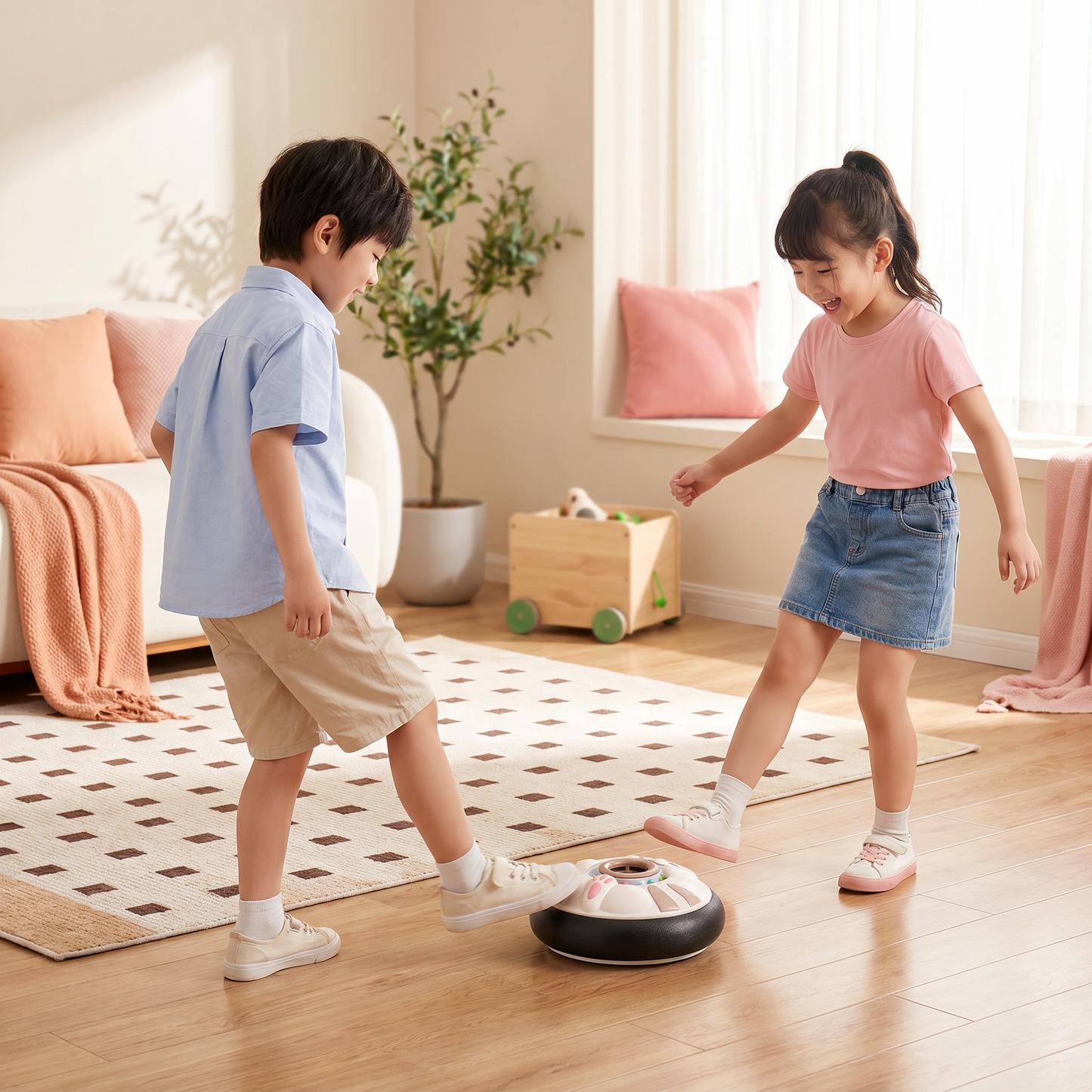 Cute Floating Air Soccer Ball with Soft Foam Bumper