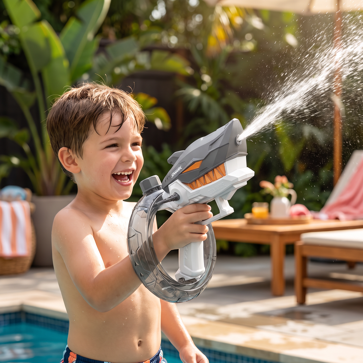 Electric Shark Water Gun for Kids – Fully Automatic Water Blaster for Hot Summer Fun