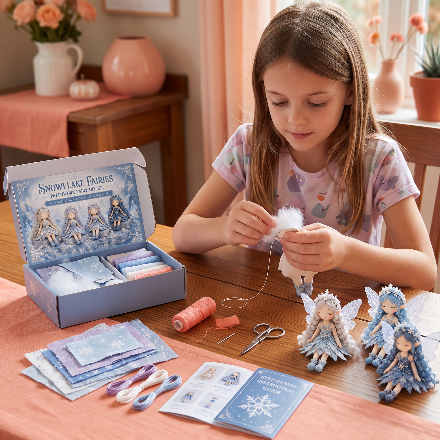 Fairy DIY Sewing Kit for Kids – Make Enchanting Fairy Dolls with Fabric, Accessories & Instructions