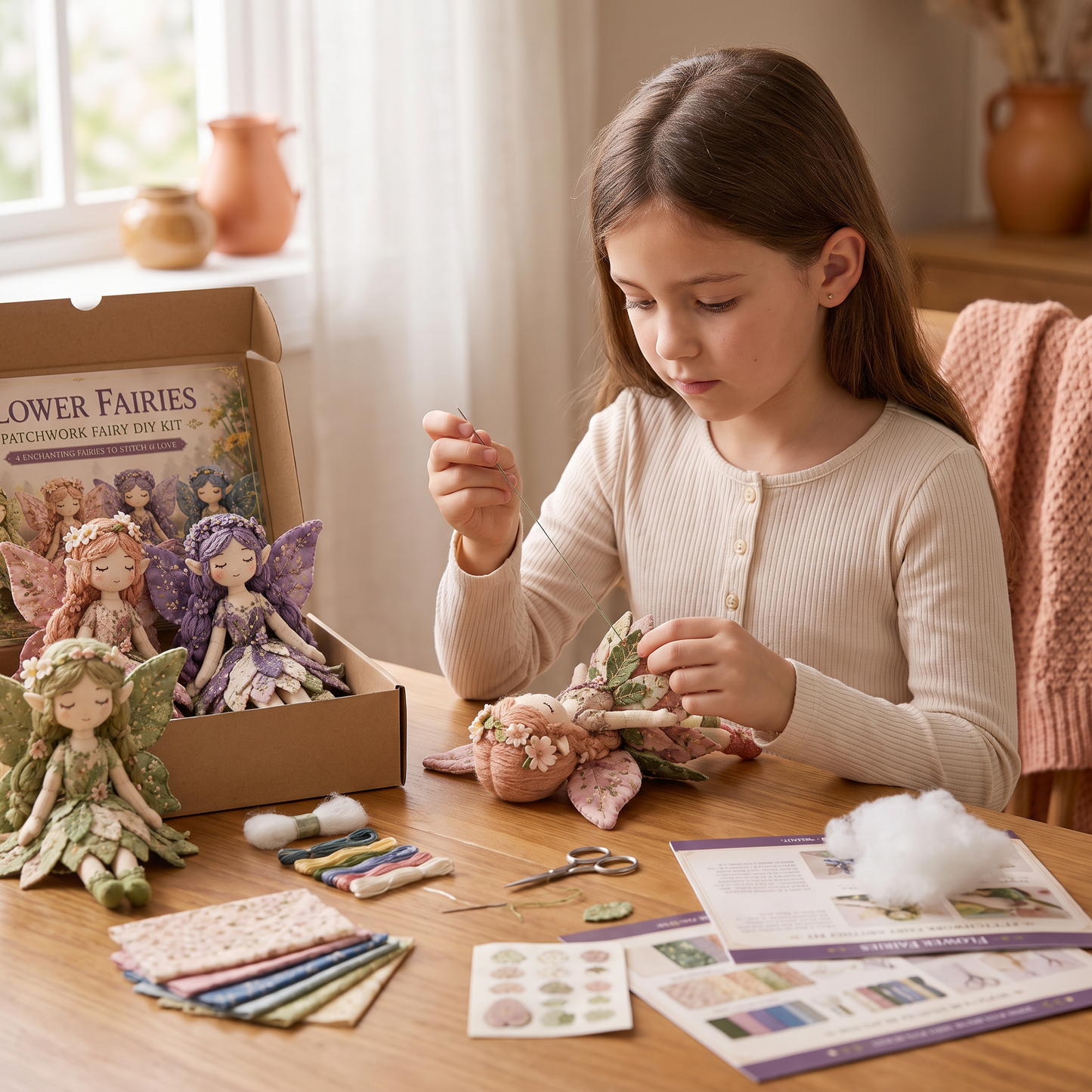 Fairy DIY Sewing Kit for Kids – Make Enchanting Fairy Dolls with Fabric, Accessories & Instructions