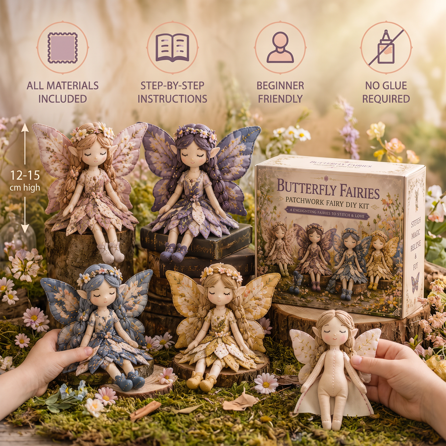 Fairy DIY Sewing Kit for Kids – Make Enchanting Fairy Dolls with Fabric, Accessories & Instructions