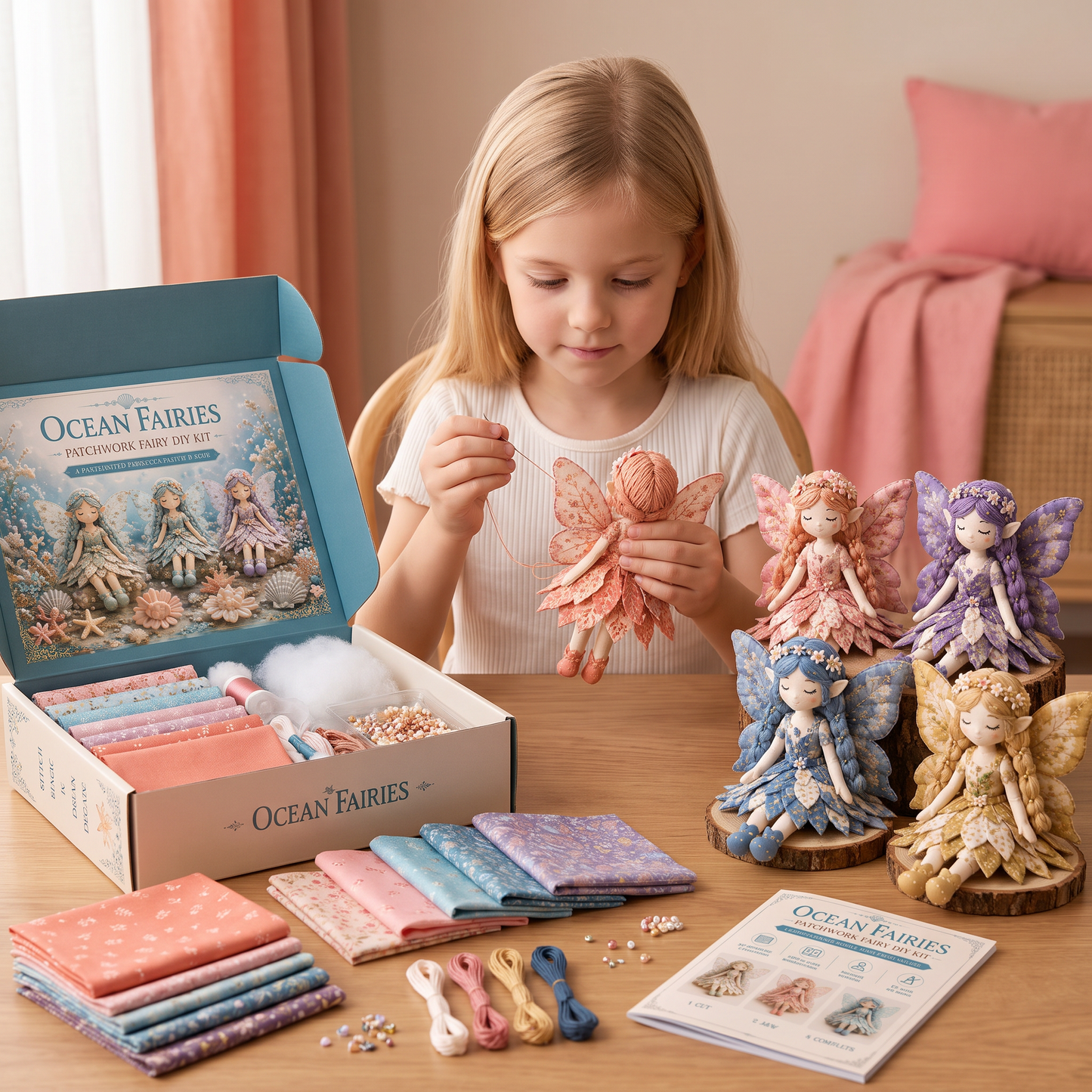 Fairy DIY Sewing Kit for Kids – Make Enchanting Fairy Dolls with Fabric, Accessories & Instructions