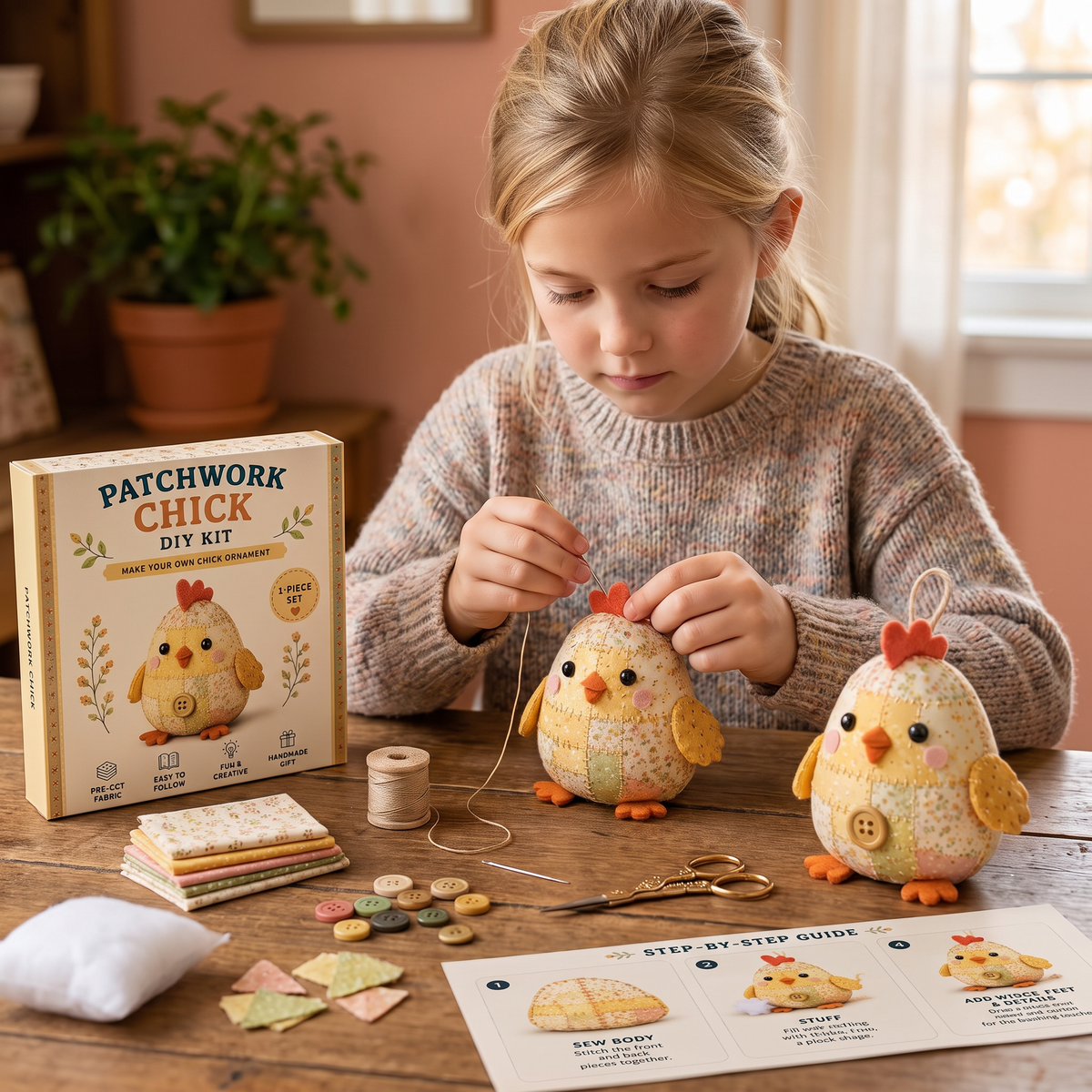 DIY Animal Sewing Kit – Handmade Fabric Ornament Craft Set