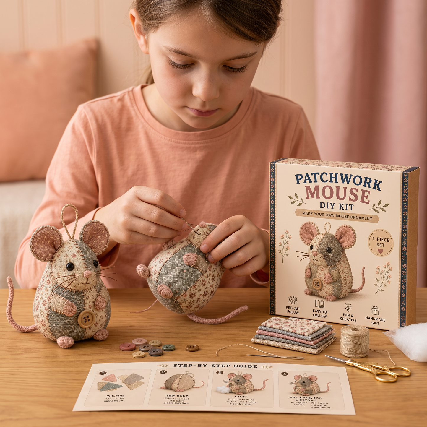 DIY Animal Sewing Kit – Handmade Fabric Ornament Craft Set