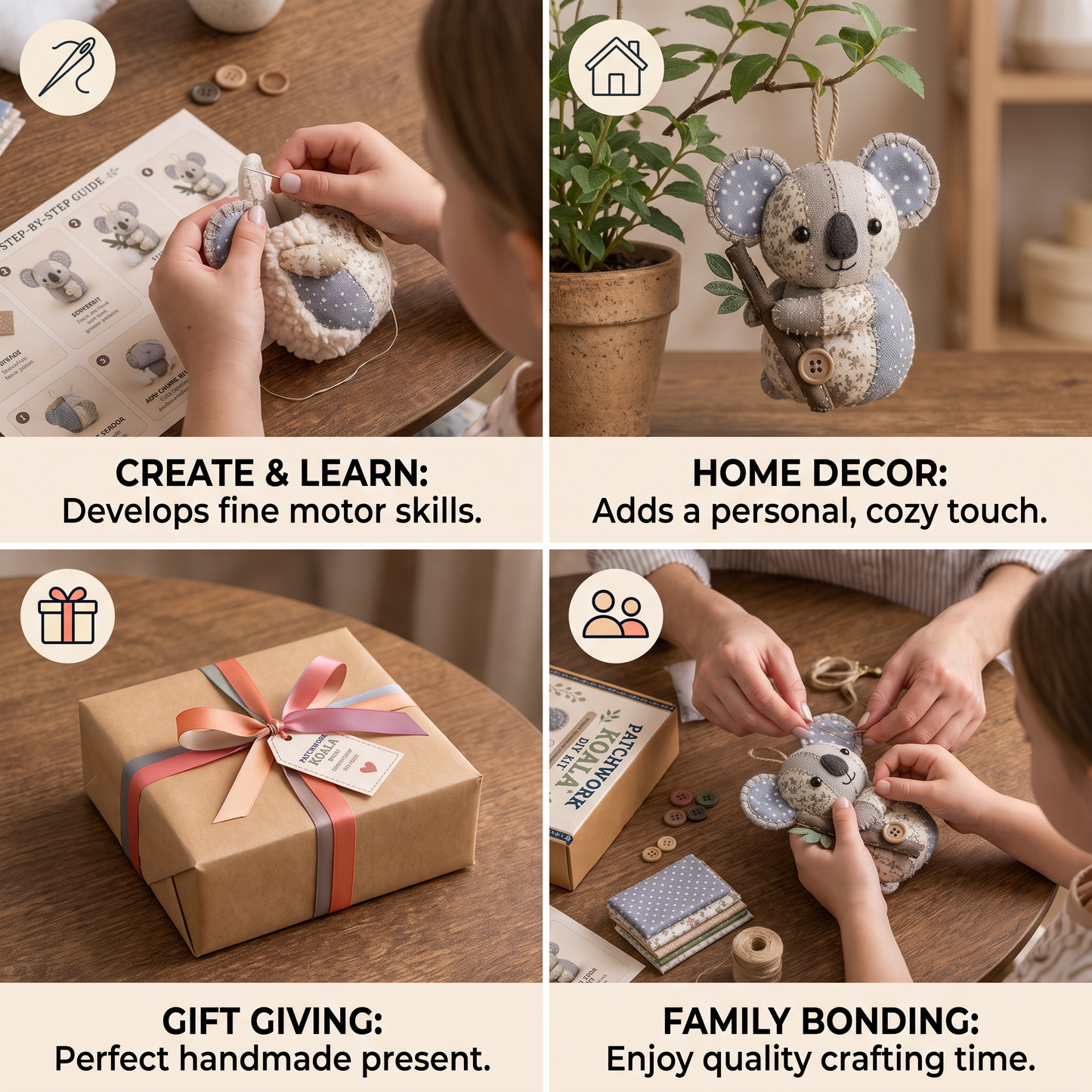 DIY Animal Sewing Kit – Handmade Fabric Ornament Craft Set