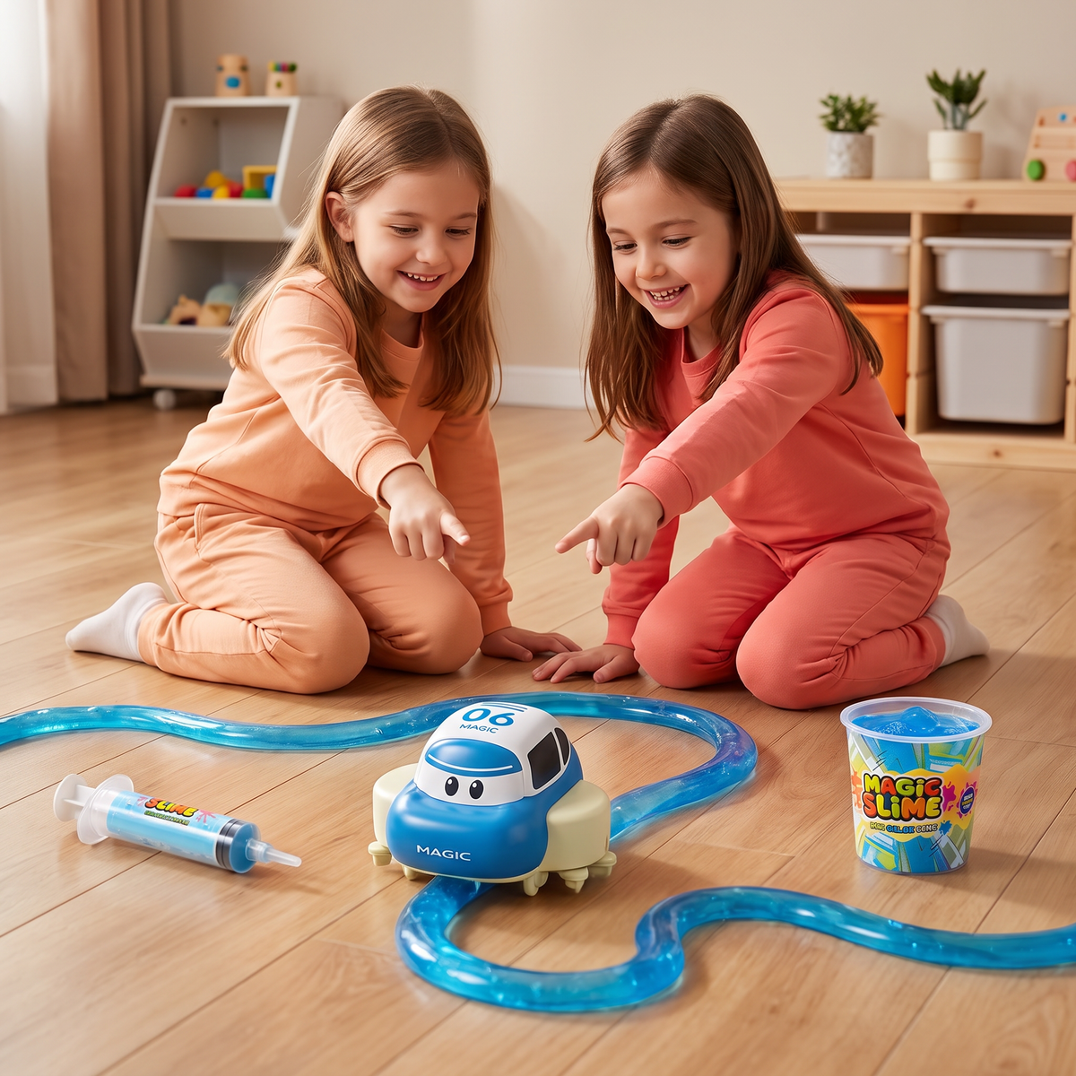 Magic Slime Race Track Set – DIY Electric Car Adventure