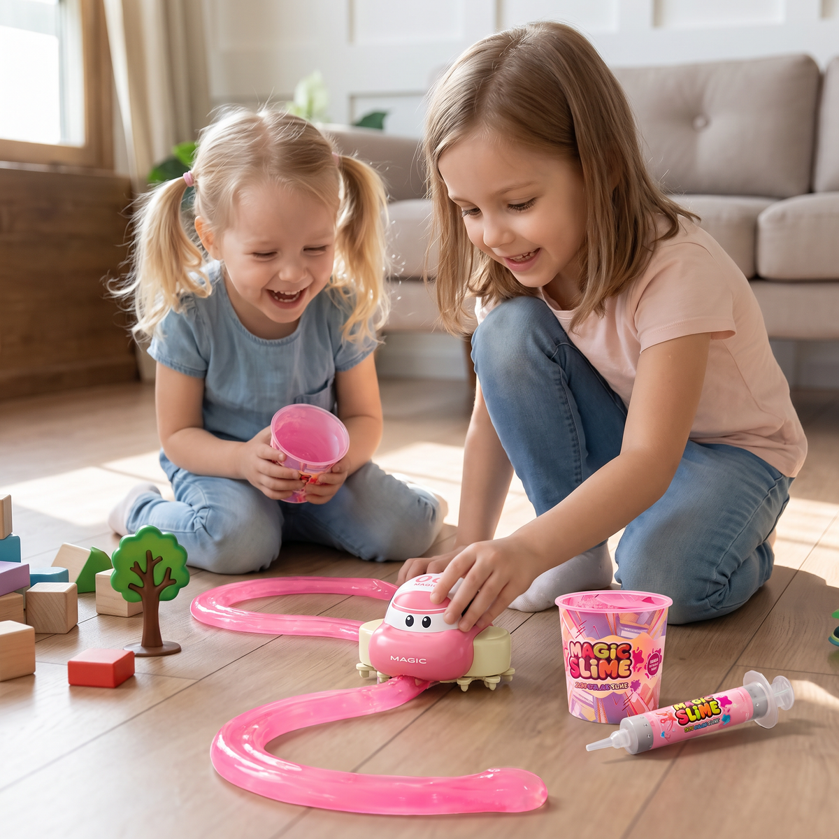 Magic Slime Race Track Set – DIY Electric Car Adventure