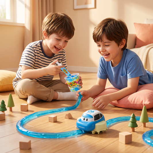 Magic Slime Race Track Set – DIY Electric Car Adventure