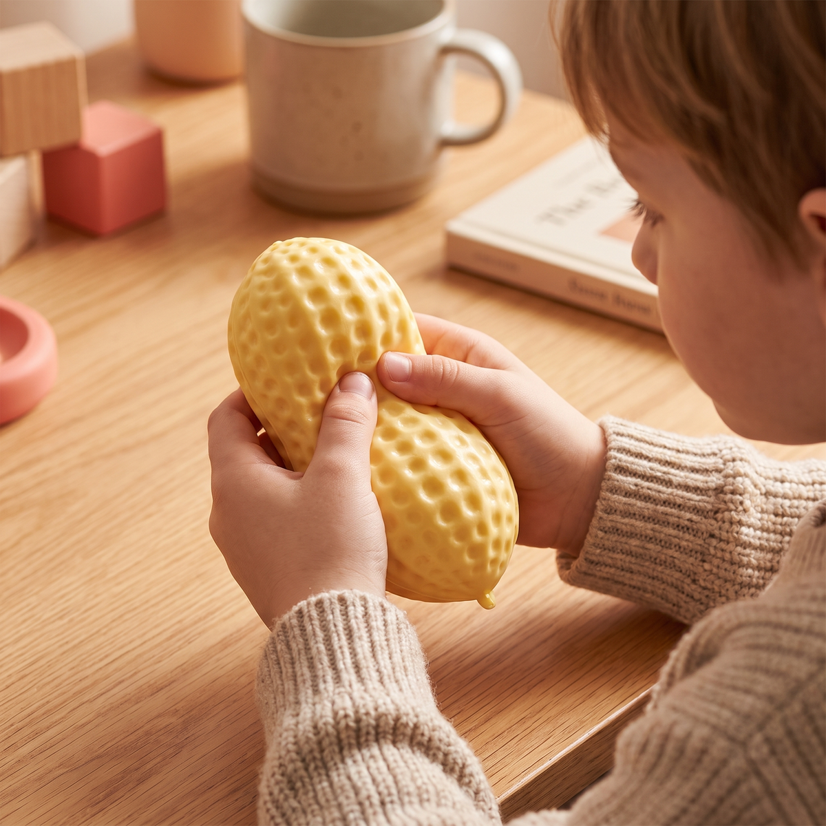 Jumbo Peanut Squishy Stress Toy