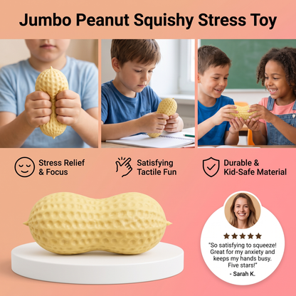Jumbo Peanut Squishy Stress Toy