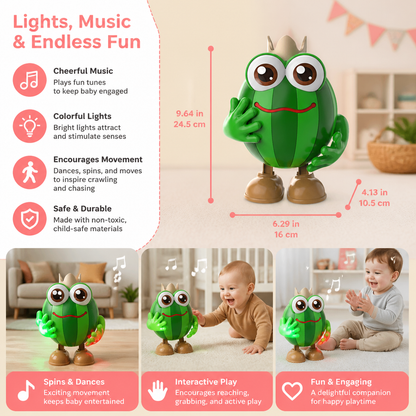 Dancing Watermelon Head-Up Tummy Time Toy with Lights & Music