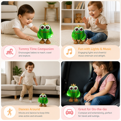 Dancing Watermelon Head-Up Tummy Time Toy with Lights & Music