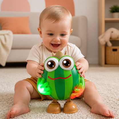 Dancing Watermelon Head-Up Tummy Time Toy with Lights & Music