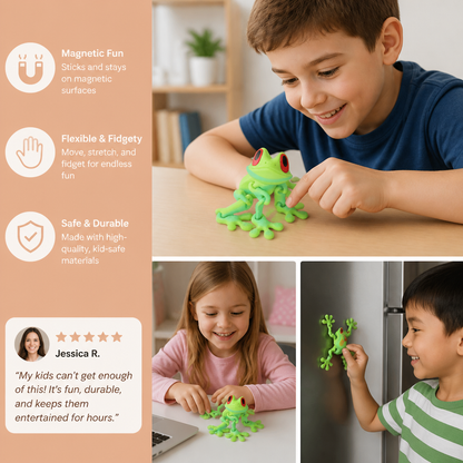 3D Printed Magnetic Flexible Frog Fidget Toy