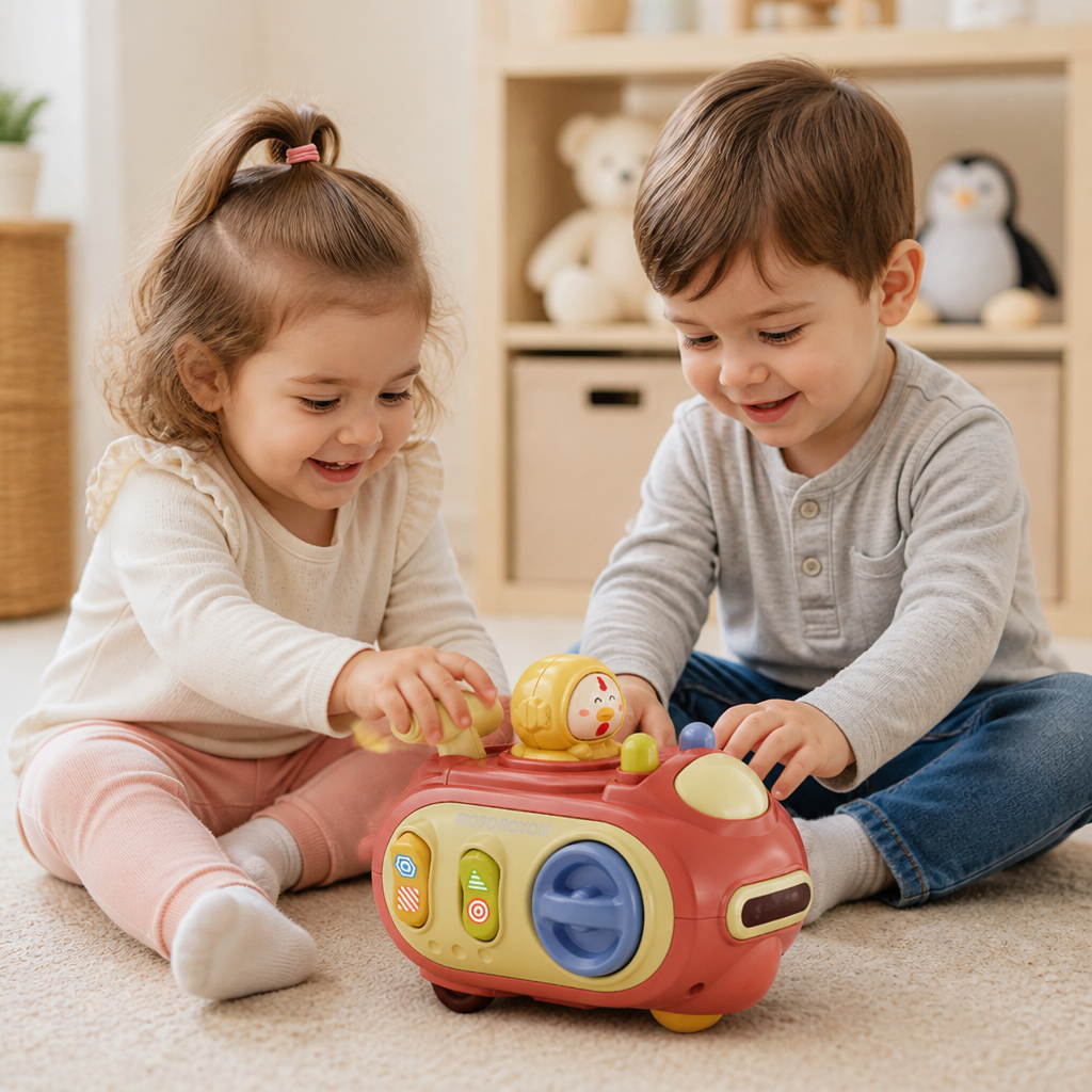 5-in-1 Press & Go Busy Car Toy for Fine Motor Skills Development